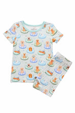 Load image into Gallery viewer, Caden Lane - Two Piece Short Pajama Set - Poolside Pups Blue