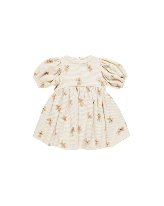 Quincy Mae - Organic Waffle Babydoll Dress - Gingerbread