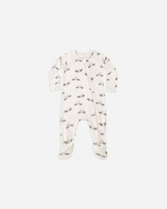 Quincy Mae - Bamboo Zip Footie - Bats