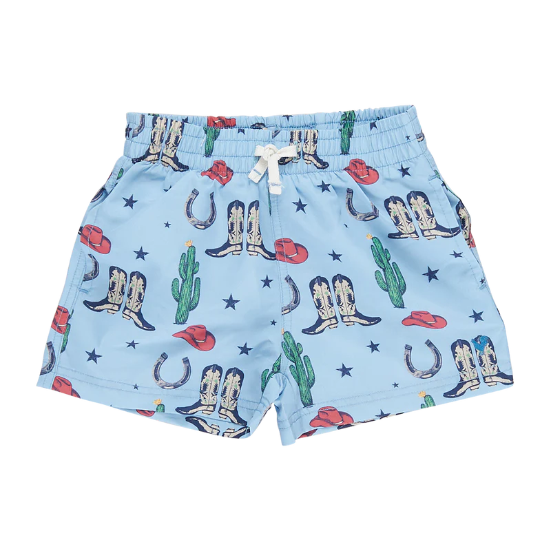 Pink Chicken - Boys Swim Trunk - Tiny Rodeo