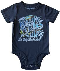 Rowdy Sprout - Rolling Stones Organic Onesie - Jet Black