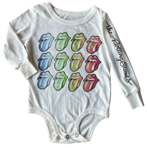 Rowdy Sprout - Rolling Stones Tongues LS Onesie