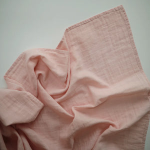 Mushie - Organic Cotton Muslin Swaddle Blanket - Rose Vanilla