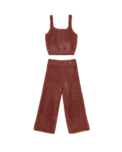 Rylee + Cru - Fuzzy Knit Lounge Set - Ruby