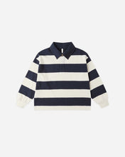 Load image into Gallery viewer, Rylee + Cru - Rugby Polo - Navy Stripe