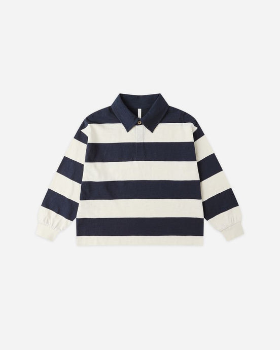 Rylee + Cru - Rugby Polo - Navy Stripe