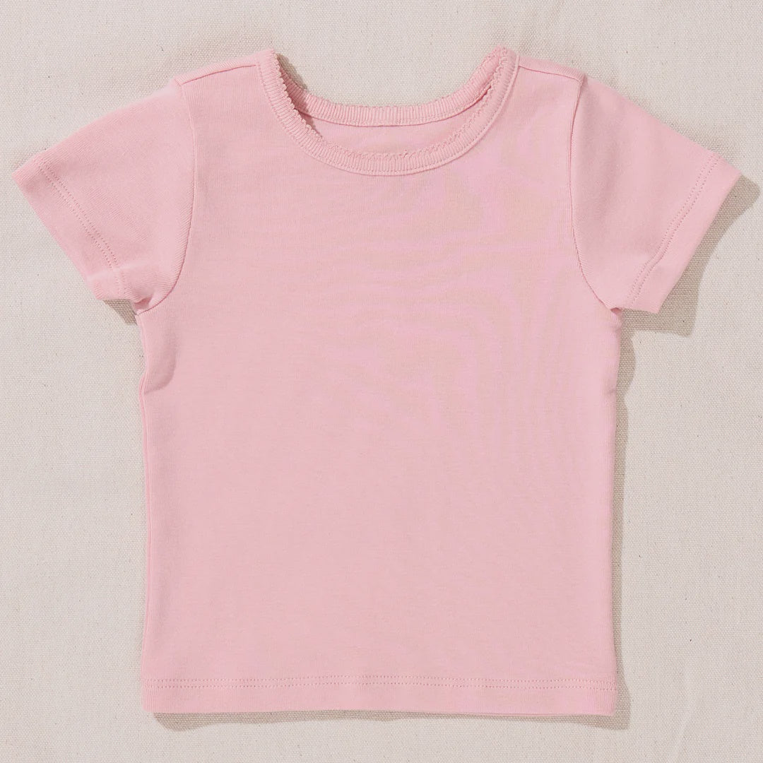 Pink Chicken - Short Sleeve Seesaw Rib T-Shirt - Pink