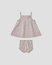 Load image into Gallery viewer, Quincy Mae - Smocked Tank + Bloomer Set - Lavender Scatter