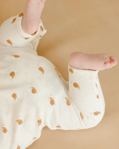Quincy Mae - Organic Ribbed Baby Jumpsuit - Snails