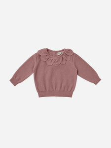 Quincy Mae - Petal Knit Sweater - Fig