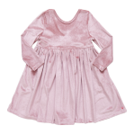 Pink Chicken - Girls Velour Steph Dress - Mauve