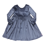 Pink Chicken - Girls Velour Steph Dress - Gray