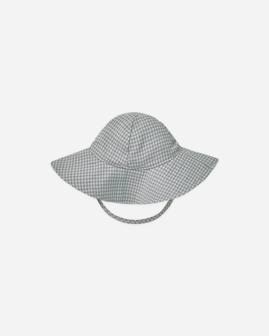 Quincy Mae - Woven Sun Hat - Blue Gingham