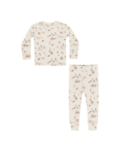 Rylee + Cru - Organic Long Sleeve Pajama Set - Winter Town