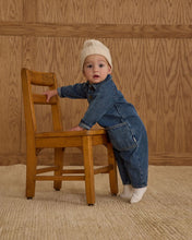 Load image into Gallery viewer, Rylee + Cru - Collared Baby Jumpsuit - Indigo Denim