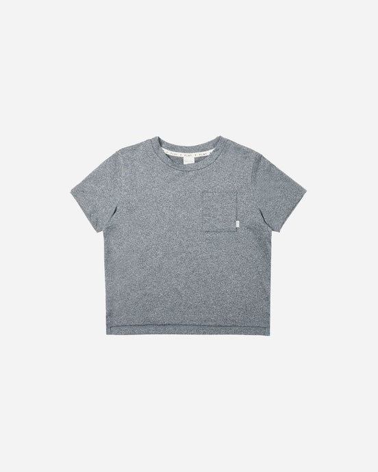 Rylee + Cru - Cove Essential Pocket Tee - Heathered Navy