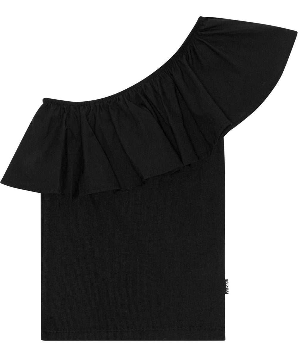 Molo - Rebecca Organic One Shoulder Top - Black