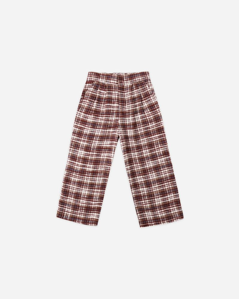 Rylee + Cru - Brooklyn Trouser - Burgundy Plaid