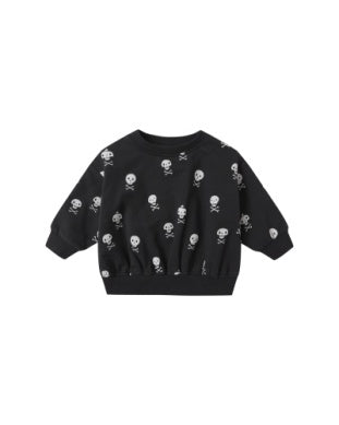 Quincy Mae - Relaxed Fleece Sweatshirt - Crossbones