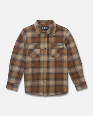 Salty Crew - Daybreak Boys Flannel - Friar Brown