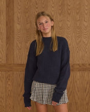 Load image into Gallery viewer, Rylee + Cru - Pleated Mini Skirt - Navy Check