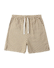Load image into Gallery viewer, RYLEE + CRU - PERRY SHORT - OCRE CHECK