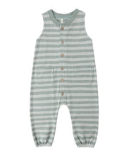Load image into Gallery viewer, RYLEE + CRU - SUMMER WAFFLE JUMPSUIT - SEA GREEN STRIPE