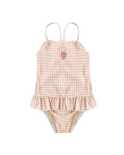 Load image into Gallery viewer, RYLEE + CRU - TORI SKIRTED ONE-PIECE - PETAL GINGHAM
