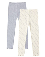 Load image into Gallery viewer, RYLEE + CRU - RIBBED LEGGING SET - NATURAL, PERIWINKLE