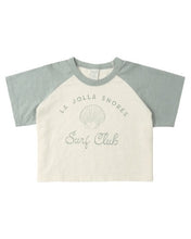 Load image into Gallery viewer, RYLEE + CRU - RAGLAN CROP TEE - SURF CLUB