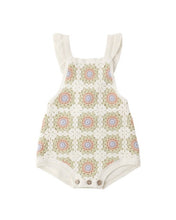 Load image into Gallery viewer, RYLEE + CRU - CROCHET ROMPER -  CITRON DAISY CHECK