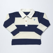 Load image into Gallery viewer, Pink Chicken - Boys Albert Rugby Shirt - Navy White