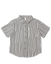 Load image into Gallery viewer, RYLEE + CRU - COLLARED SHORT SLEEVE SHIRT - WAVY STRIPE