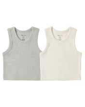 Load image into Gallery viewer, RYLEE + CRU - RIBBED TANK SET - IVORY, SEAFOAM