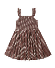 Load image into Gallery viewer, RYLEE + CRU - LAINEY DRESS -  CHOCOLATE POLKA DOT