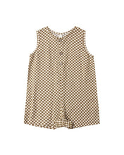 Load image into Gallery viewer, RYLEE + CRU - MAVRICK ROMPER - OCRE CHECK