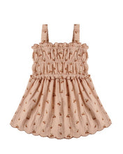 Load image into Gallery viewer, RYLEE + CRU - SMOCKED TANK - CHERRY EMBROIDERY