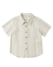 Load image into Gallery viewer, RYLEE + CRU - COLLARED SHORT SLEEVE SHIRT - SEA STRIPE
