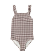 Load image into Gallery viewer, RYLEE + CRU - POSITANO ONE-PIECE -  CHOCOLATE HOUNDSTOOTH