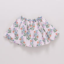 Load image into Gallery viewer, Pink Chicken - Girls Gianna Skirt - pink dewdrop block print