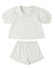 Load image into Gallery viewer, RYLEE + CRU - DELILAH PAJAMA SET - SEAFOAM RAILROAD STRIPE