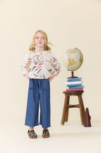Load image into Gallery viewer, Pink Chicken - Girls Bailey Ruffle Pant - Chambray