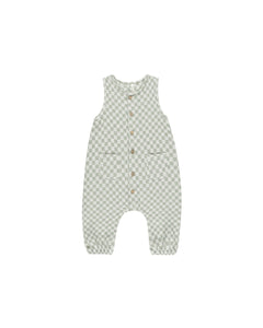 Rylee + Cru - Woven Jumpsuit - Sage Check