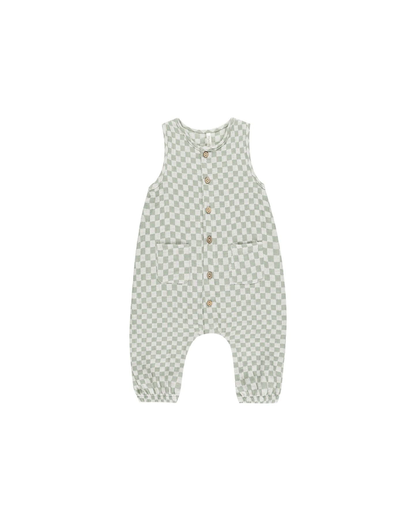 Rylee + Cru - Woven Jumpsuit - Sage Check