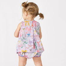 Load image into Gallery viewer, Pink Chicken - Baby Girls Jaipur 2 - Piece Set - Lavender Watercolor Bows
