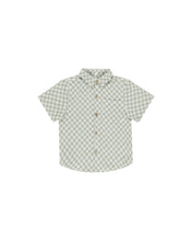 Load image into Gallery viewer, Rylee + Cru - Collared Short Sleeve Shirt - Sage Check