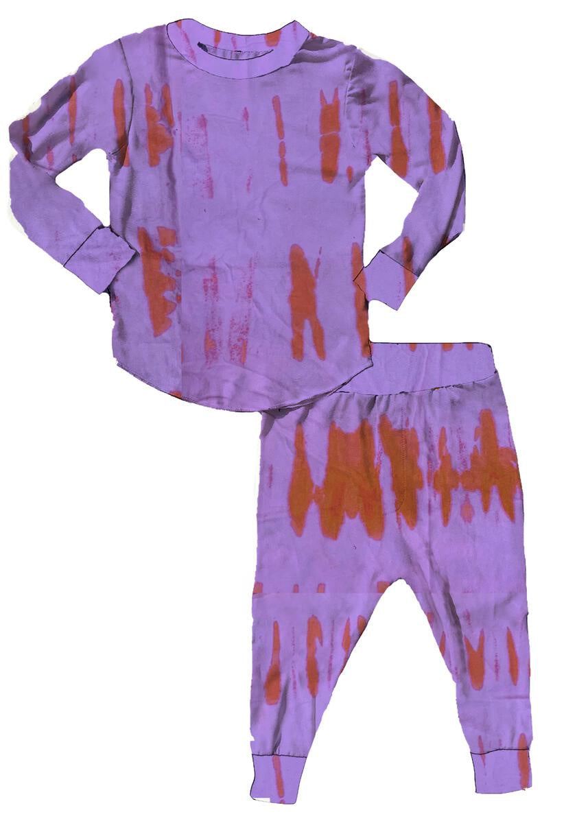 rowdy sprout - Purple Passion Tie Dye Bamboo Set - Purple Passion Tie Dye