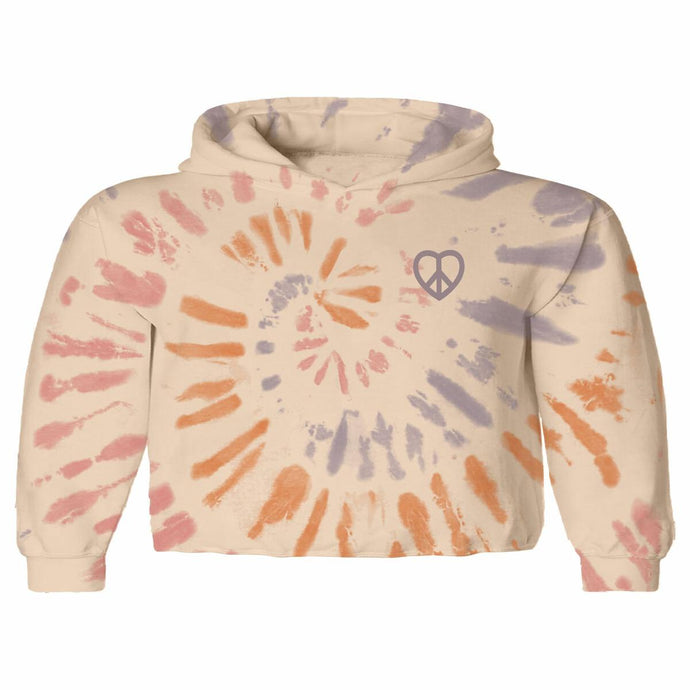 Tiny Whales - Mojave Sunset Boxy Hooded L/S Tee - Multi Tie Dye