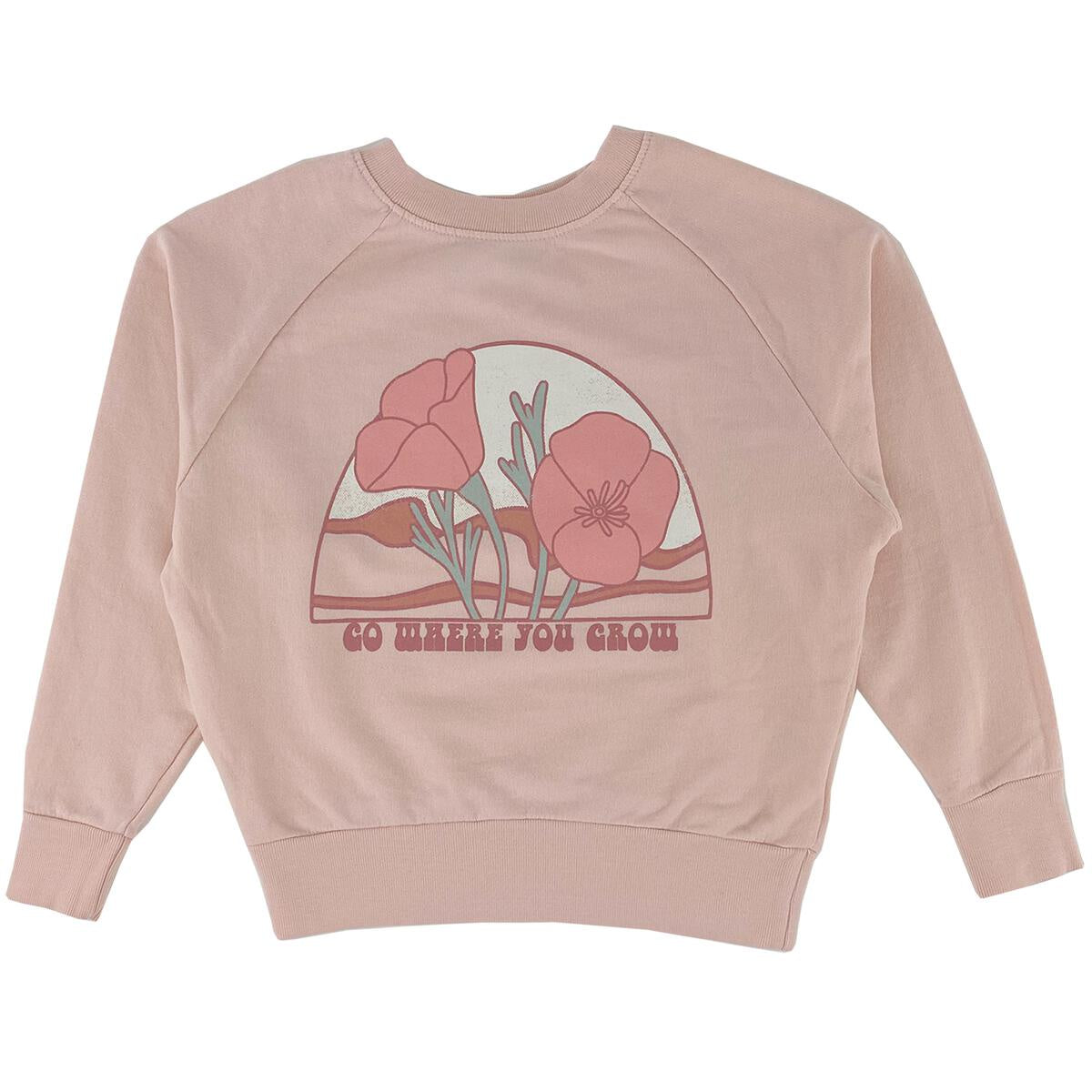 Tiny Whales - Grow Boxy Sweatshirt - Dusty Rose