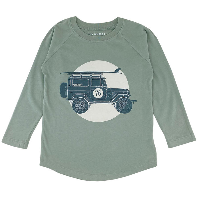 Tiny Whales - Trailblazer Raglan Tee - Spruce